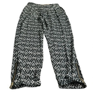 Dex  Y2K pull on harem print pants,Small,NWT. boho,balloon pants,xtra pleat,zip